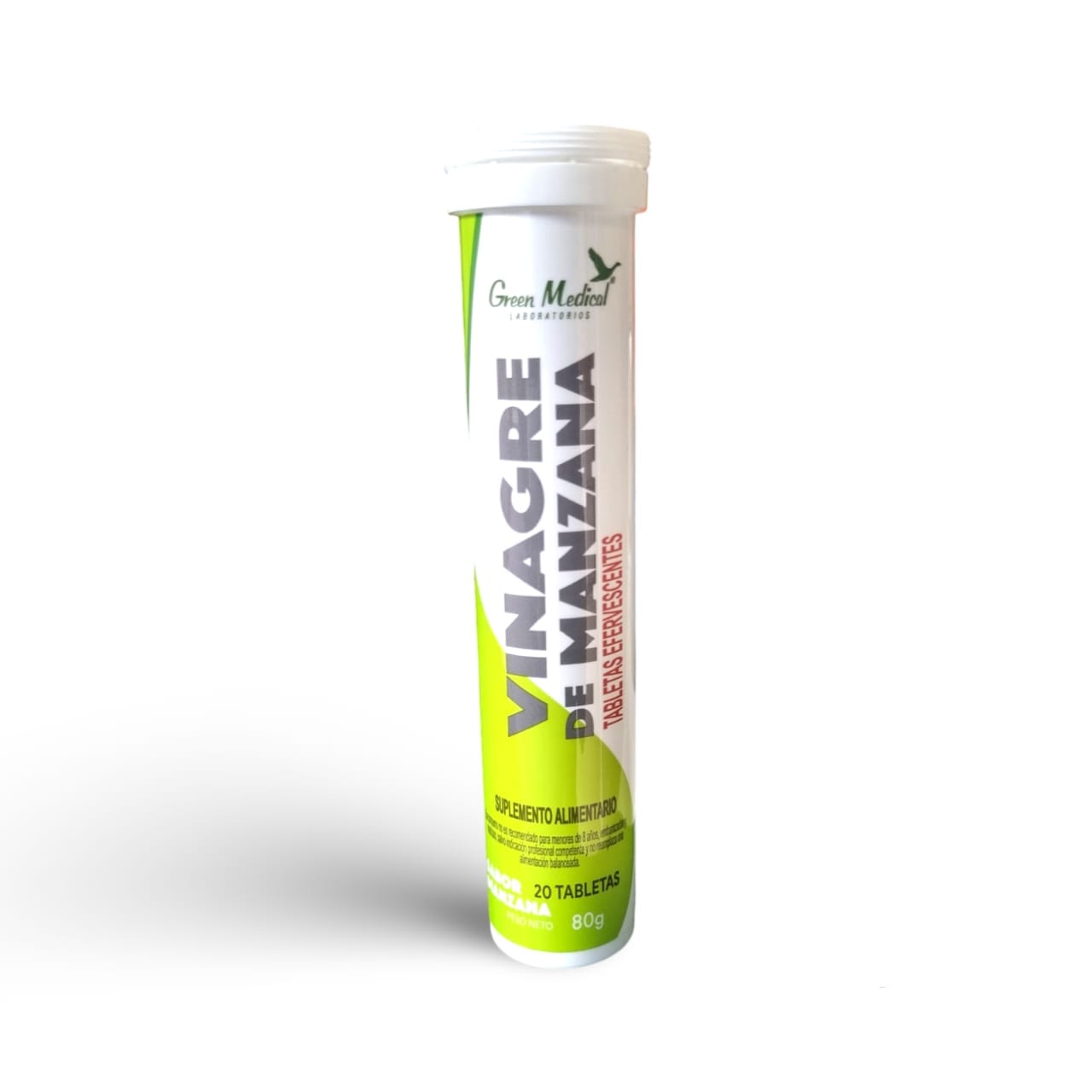 Vinagre de Manzana sabor Manzana x 20 tabletas efervecentes GREEN MEDICAL